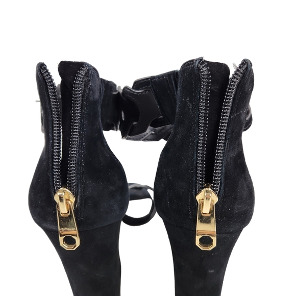 Louise et Cie Kaitlee Black Suede Leather Heeled Sandals Womens Size 9.5 - Picture 9 of 12